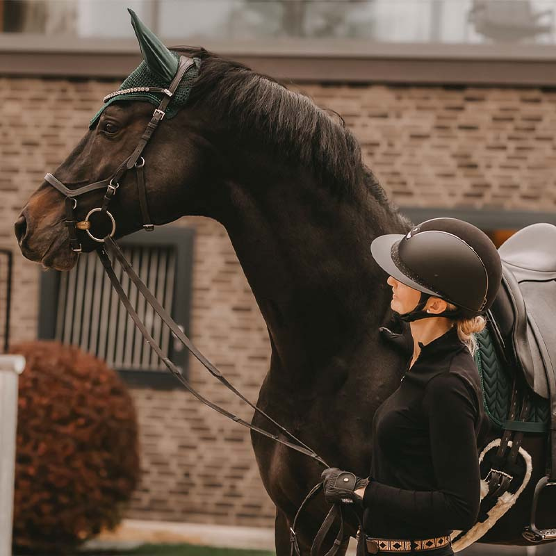 Nauszniki Wellington Velvet Pearls Zielone