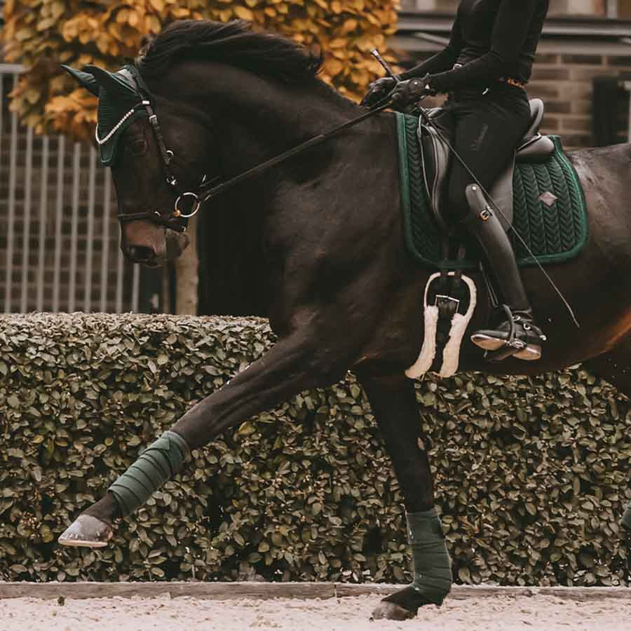 Nauszniki Wellington Velvet Pearls Zielone