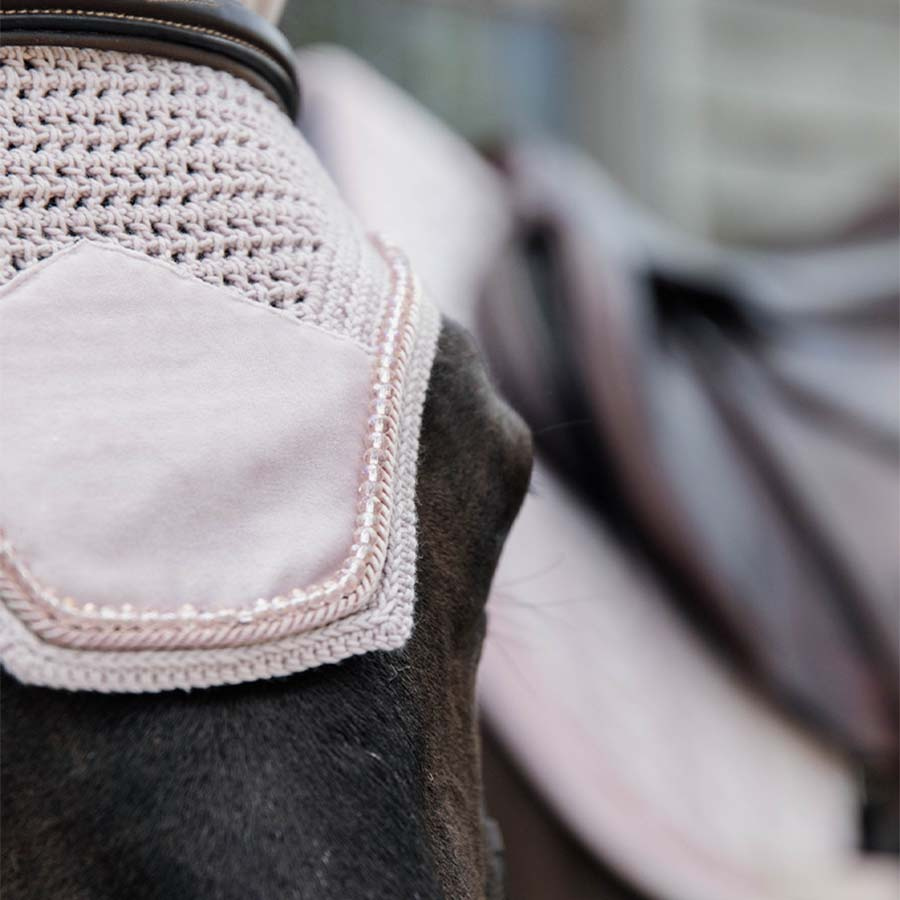 Nauszniki Wellington Velvet Pearls Jasny róż