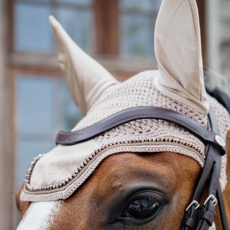 Nauszniki Wellington Velvet Pearls Beżowe