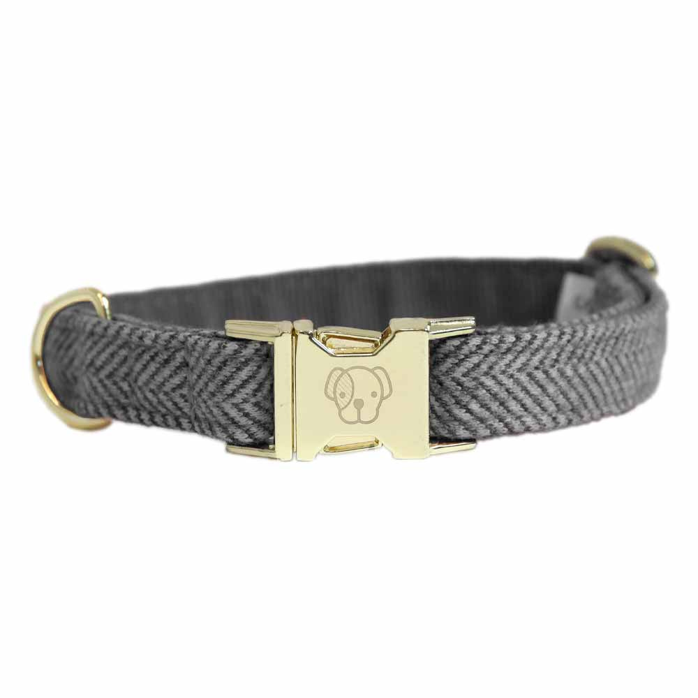 Obroża dla psa Wool Szara