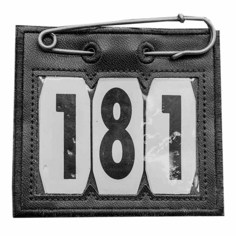 Numer startowy PVC Safety Pin Czarny