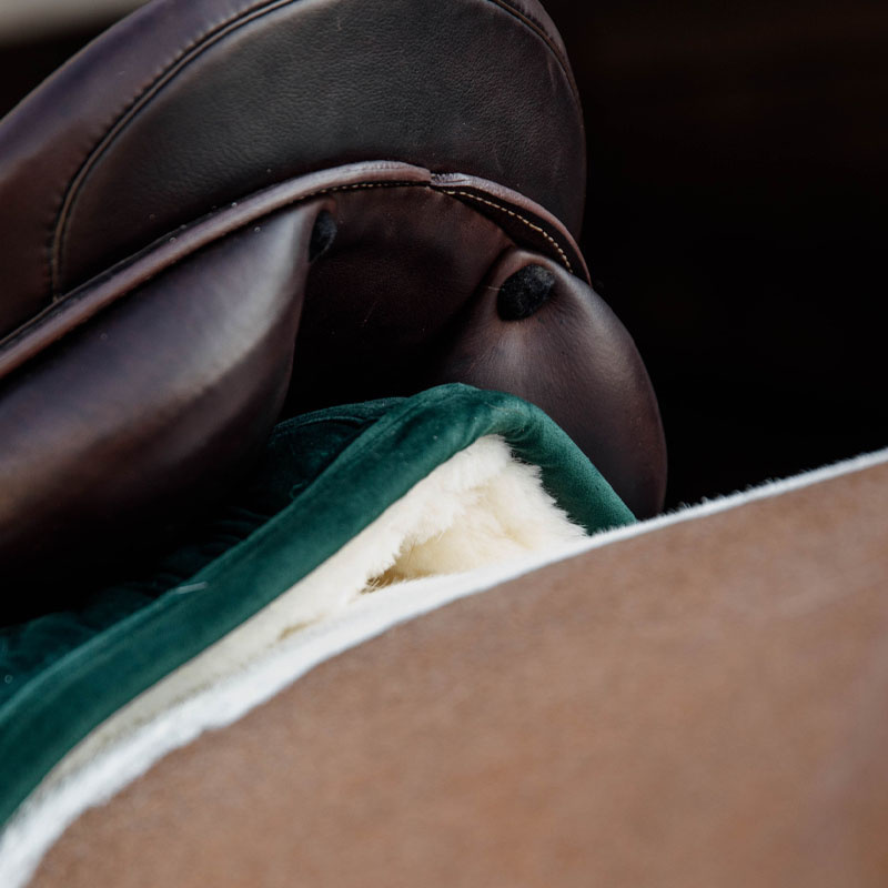 Czaprak ujeżdżeniowy Skin Friendly Velvet Zielony