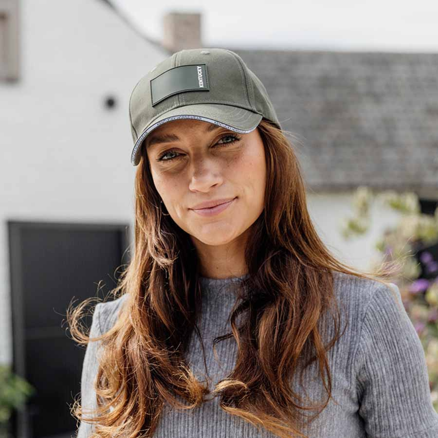 Czapka z daszkiem Rubber Logo Ciemnozielona