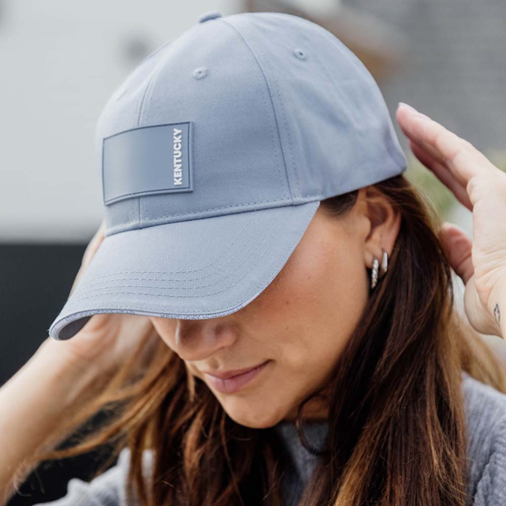 Czapka z daszkiem Rubber Logo Błękitna