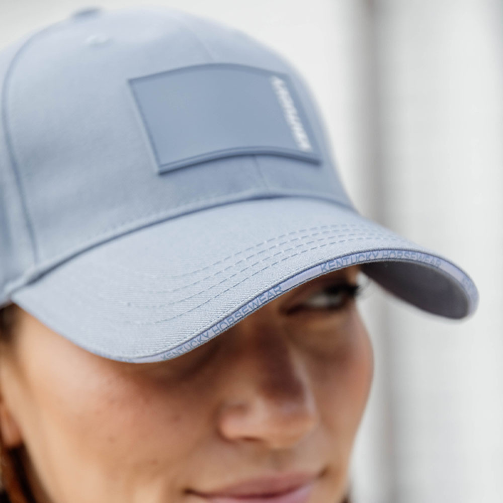 Czapka z daszkiem Rubber Logo Błękitna