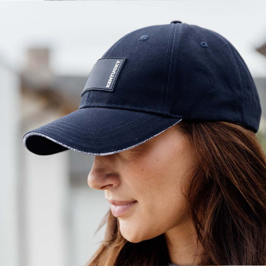 Czapka z daszkiem Rubber Logo Granatowa