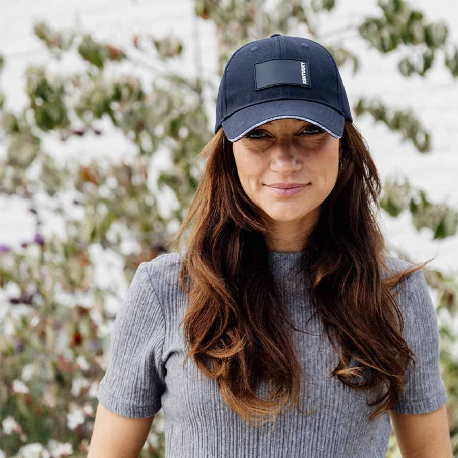 Czapka z daszkiem Rubber Logo Granatowa