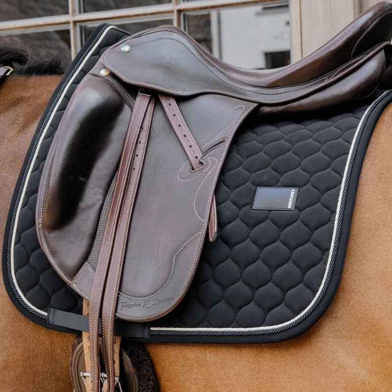 Czaprak ujeżdżeniowy Onion Quilt Rubber Logo Czarny