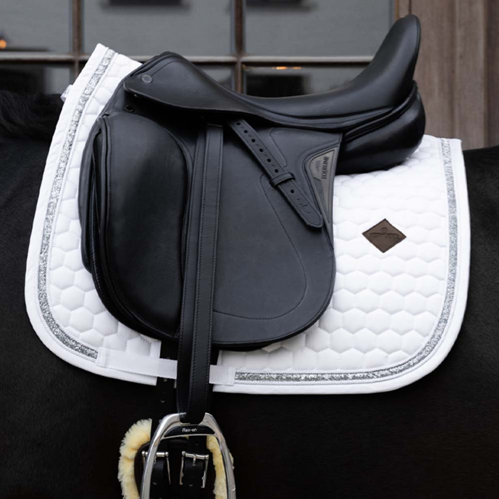 Czaprak ujeżdżeniowy Glitter Band Biały/Srebrny