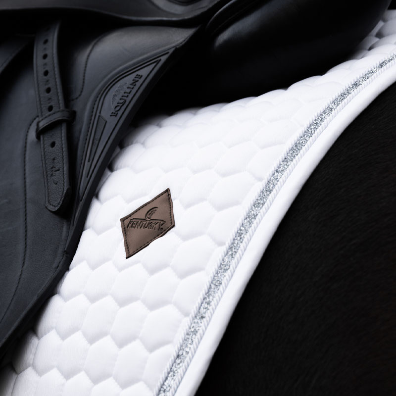 Czaprak ujeżdżeniowy Glitter Band Biały/Srebrny