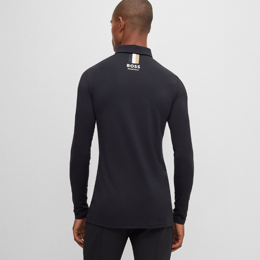 Koszulka funkcyjna Elton Signature Stripe Polo Unisex Czarna