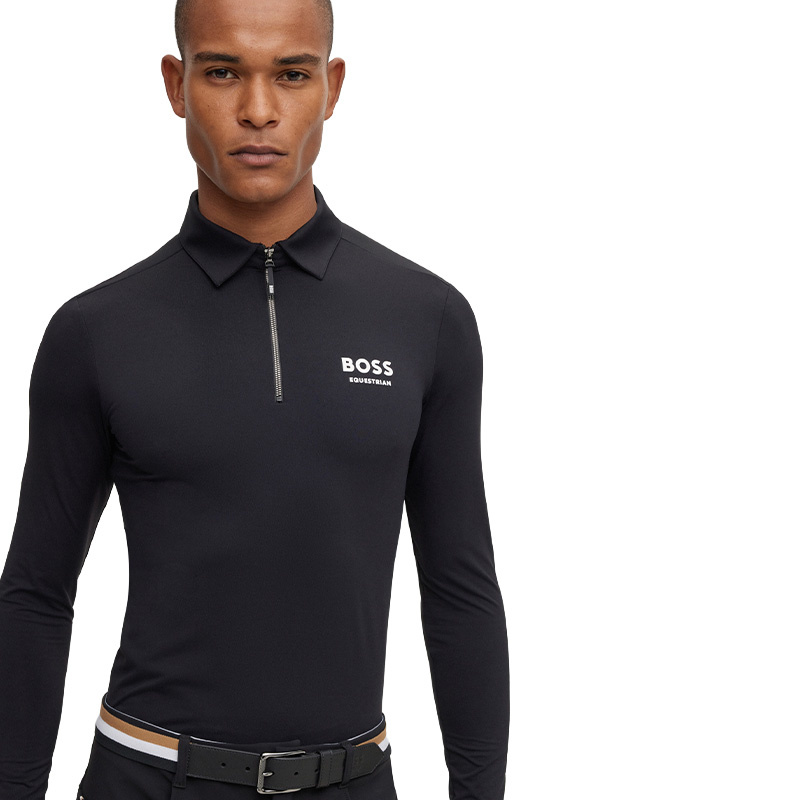 Koszulka funkcyjna Elton Signature Stripe Polo Unisex Czarna