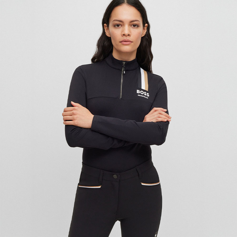 Koszulka funkcyjna Lia Signature Stripe Czarna