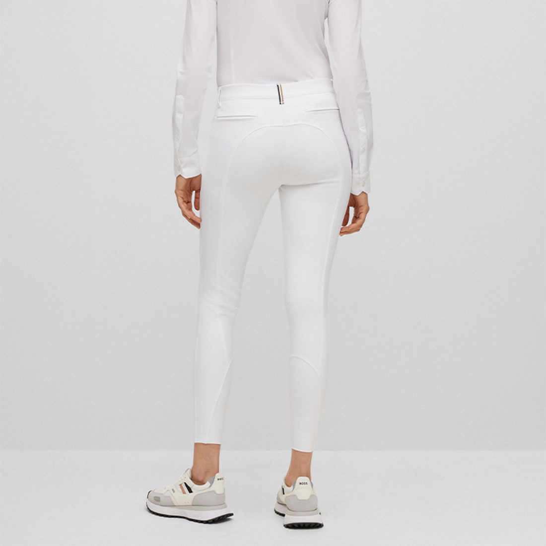 Bryczesy Hazel Knee Grip Białe