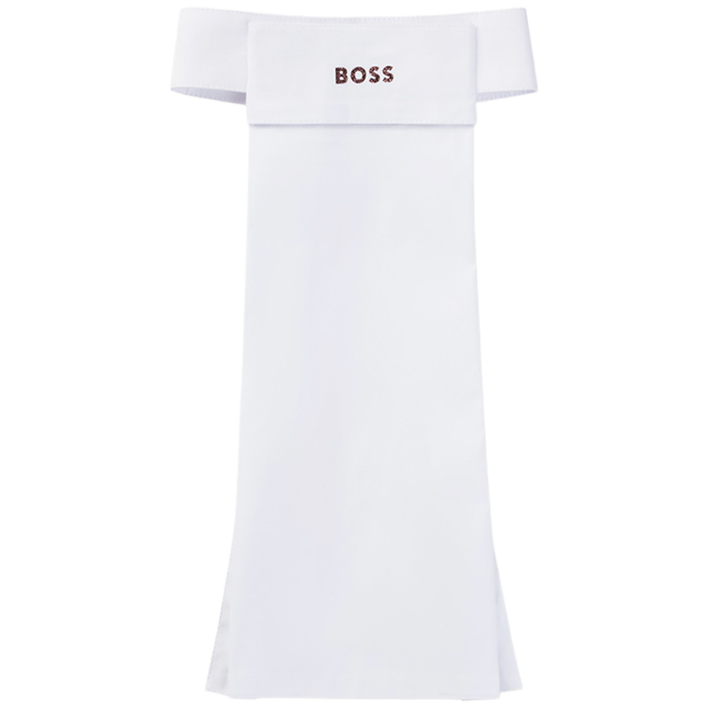 Plastron Glitter Logo Biały