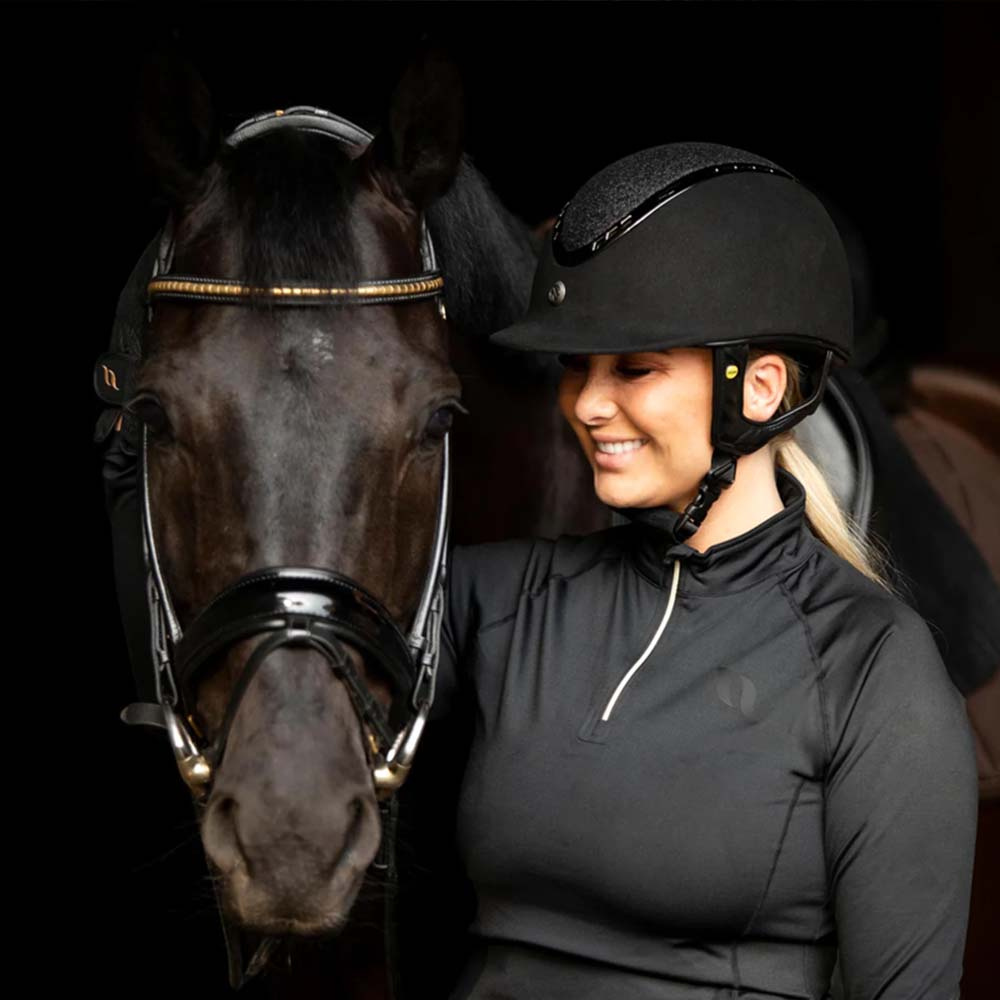 Kask EQ3 Pardus z pokrętłem Microfiber Glitter Czarny Piasek