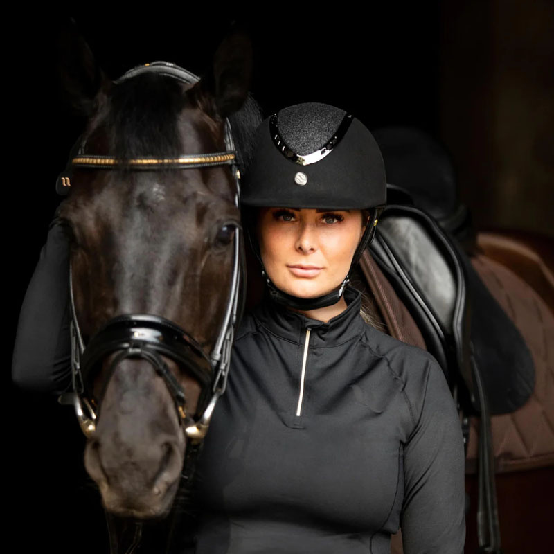 Kask EQ3 Pardus z pokrętłem Microfiber Glitter Czarny Piasek