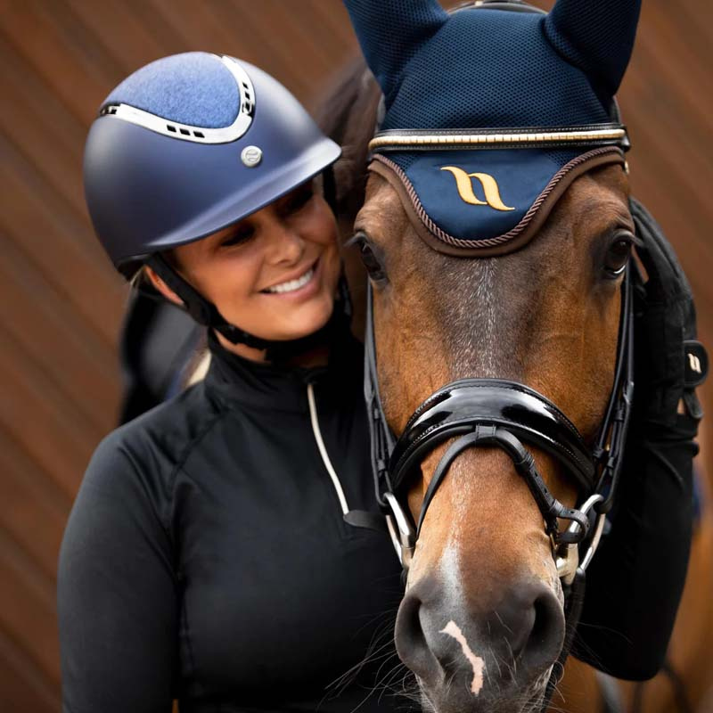 Kask EQ3 Pardus z pokrętłem Smooth Top Glitter Granatowy Piasek