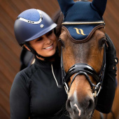 Kask EQ3 Pardus z pokrętłem Smooth Top Glitter Granatowy Piasek Kask EQ3 Pardus z pokrętłem Smooth Top Glitter Granatowy Piasek