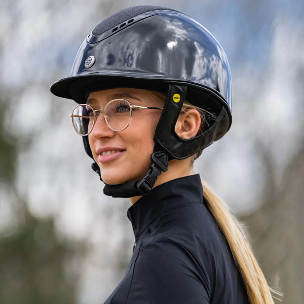 Kask EQ3 Pardus z pokrętłem Glossy Glitter Czarny Piasek