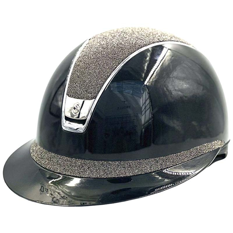 Kask Miss Shield 2.0 Glossy Chrome Crystal Fabric Metal Eclipse Czarny