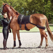 Czaprak ujeżdżeniowy Fir-Tech z elastycznymi paskami Czarny Czaprak ujeżdżeniowy Fir-Tech z elastycznymi paskami Czarny