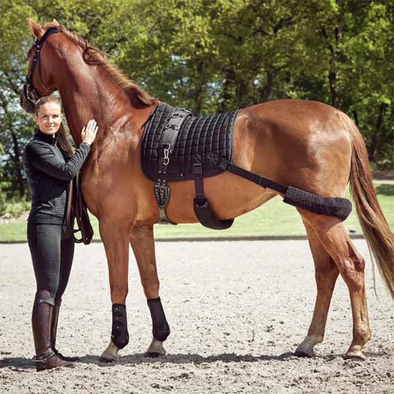 Czaprak Fir-Tech z elastycznymi paskami Czarny