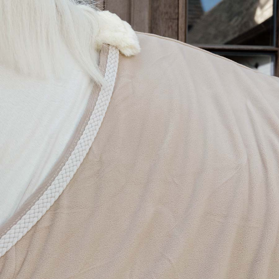 Derka polarowa Plaited Rope Beżowa