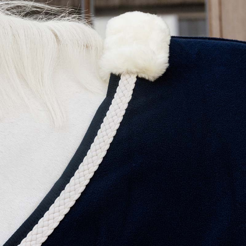 Derka polarowa Plaited Rope Granatowa