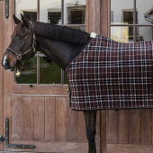 Derka polarowa Heavy Check Printing Brąz/Beż Derka polarowa Heavy Check Printing Brąz/Beż