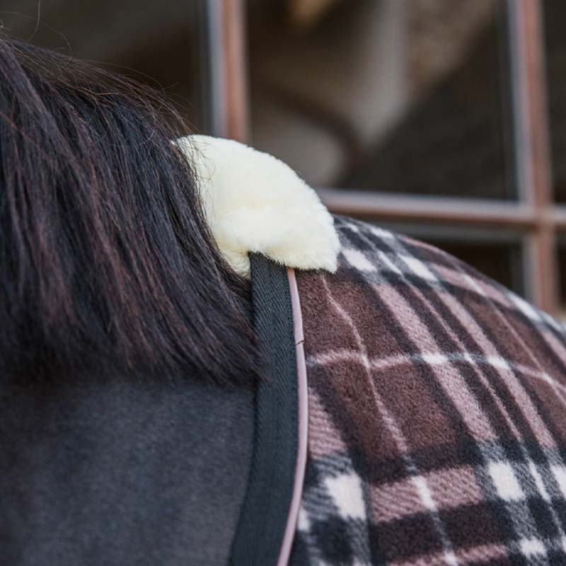 Derka polarowa Heavy Check Printing Brąz/Beż