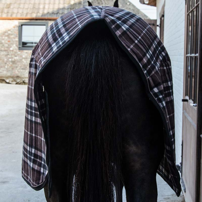 Derka polarowa Heavy Check Printing Brąz/Beż