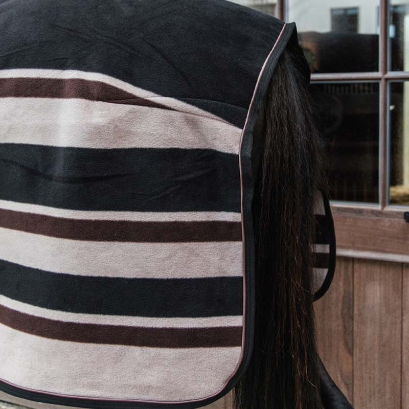 Derka polarowa Heavy Stripes Brązowa