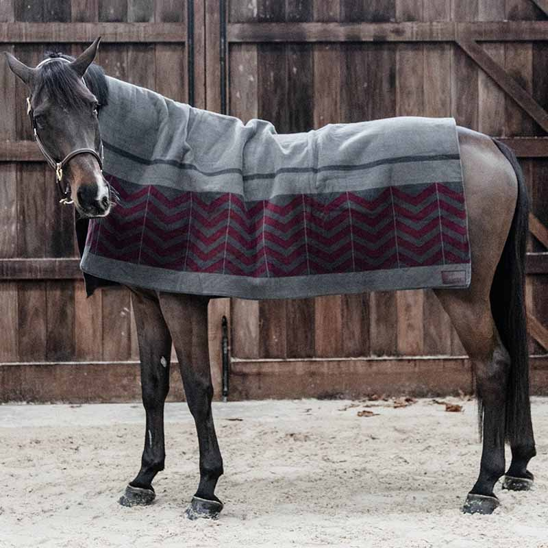 Derka polarowa Heavy Square Fishbone Bordeaux