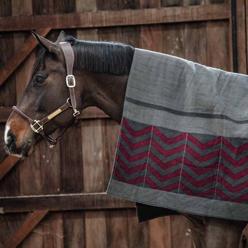 Derka polarowa Heavy Square Fishbone Bordeaux