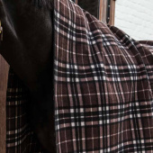 Derka polarowa Heavy Square Check Printing Brąz/Beż210x200 Derka polarowa Heavy Square Check Printing Brąz/Beż210x200