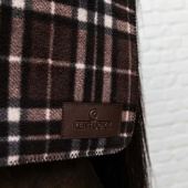 Derka polarowa Heavy Square Check Printing Brąz/Beż210x200 Derka polarowa Heavy Square Check Printing Brąz/Beż210x200