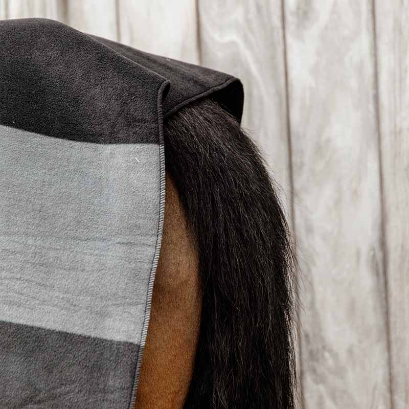 Derka polarowa Heavy Square Stripes Czarna