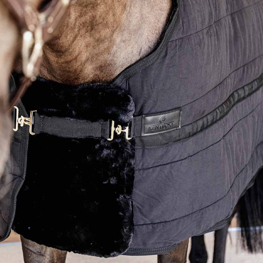 Poszerzacz do derki Vegan Sheepskin 1 Buckle Czarny