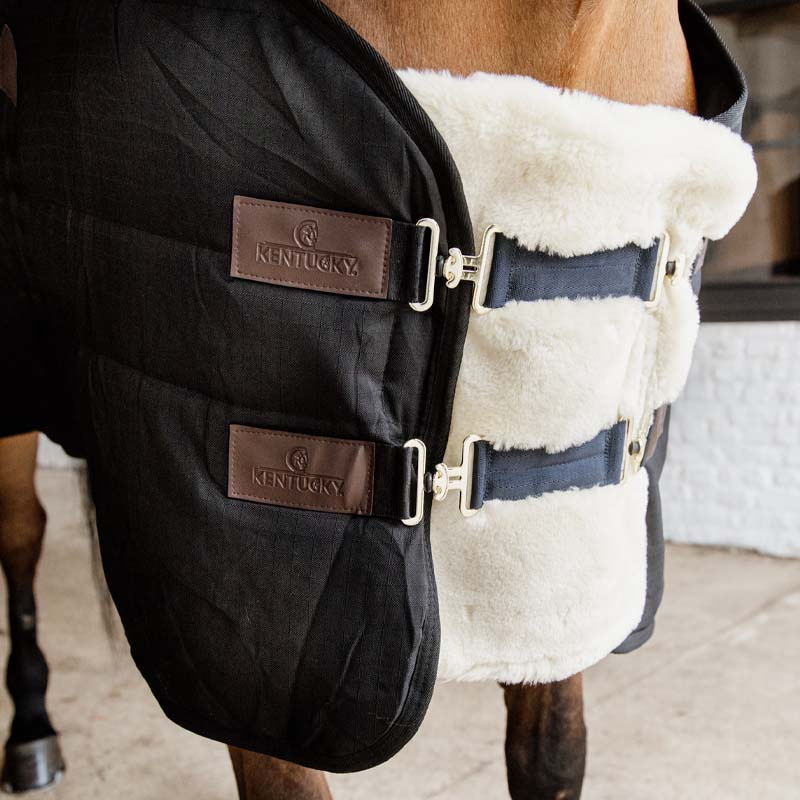 Poszerzacz do derki Vegan Sheepskin 2 Buckles Natural
