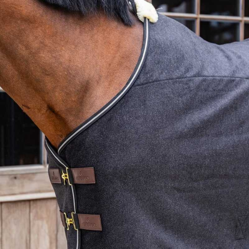 Derka polarowa Heavy Melange Czarna