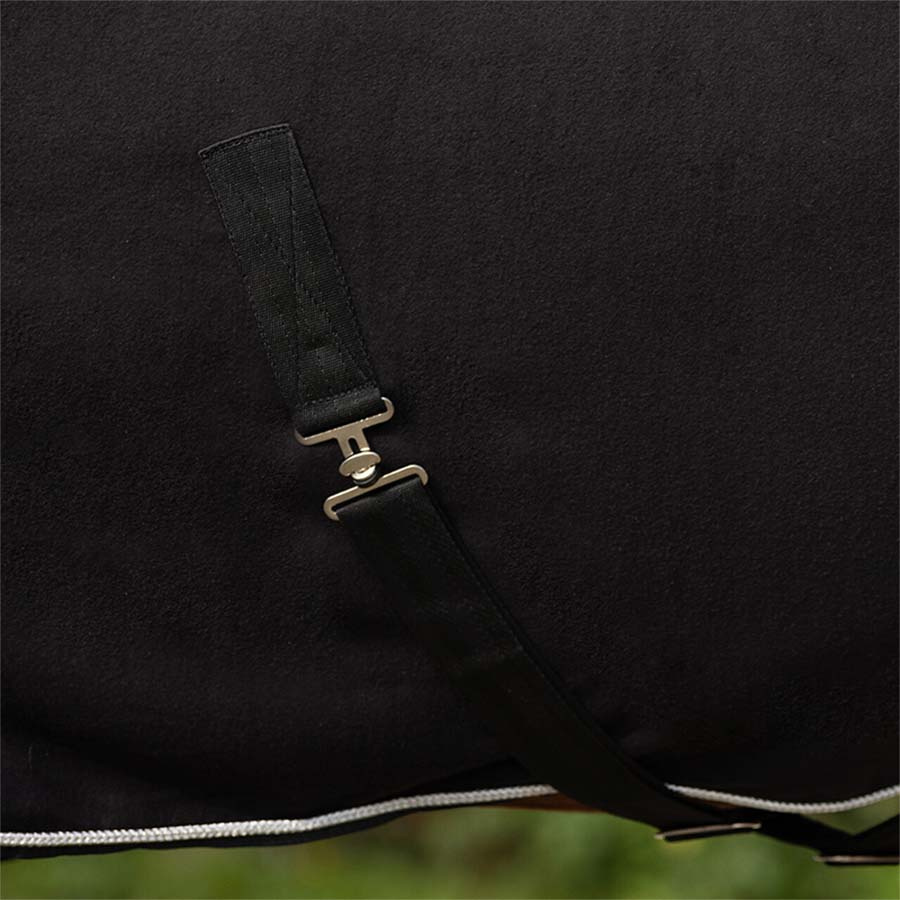 Derka polarowa Ornament Czarno/Srebrna