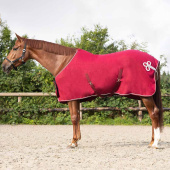 Derka polarowa Ornament Bordowo/Srebrna Derka polarowa Ornament Bordowo/Srebrna