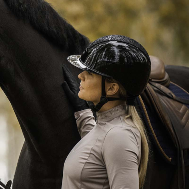 Kask HS MIPS Vision brokatowy Czarny