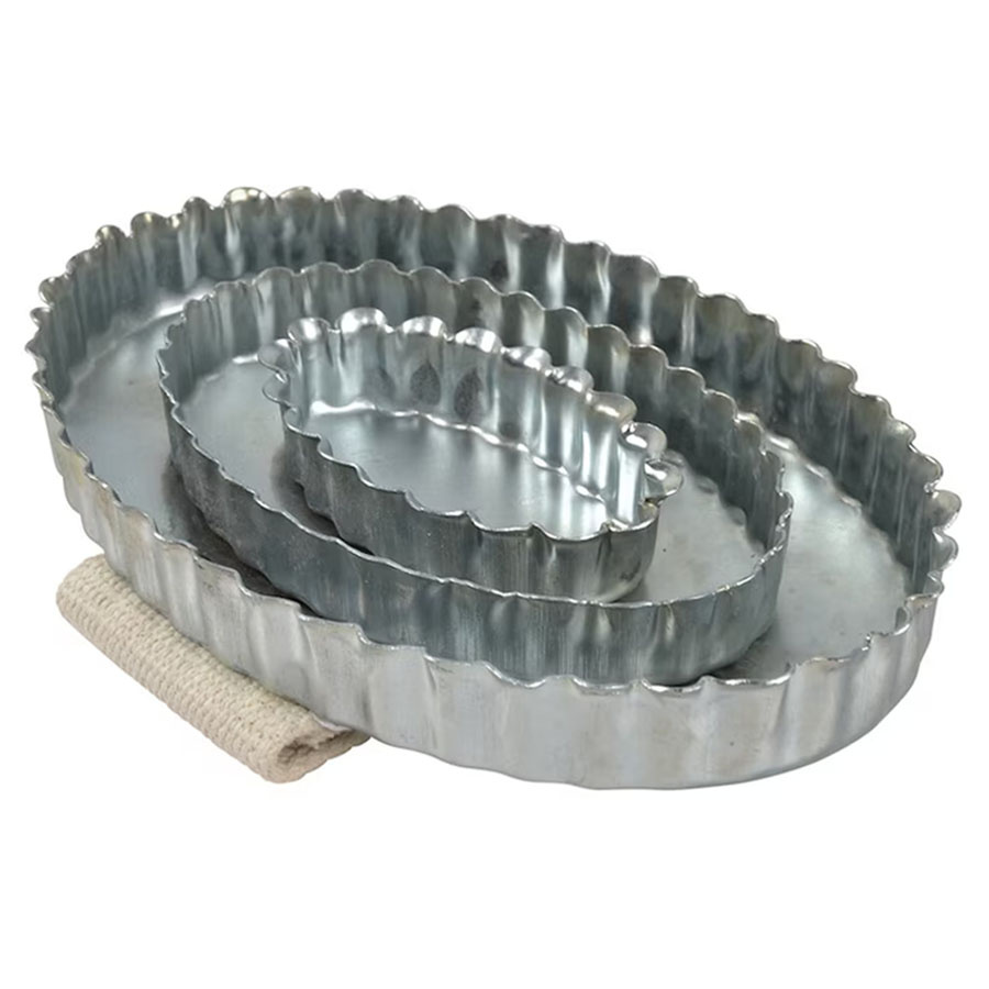 Zgrzebło metalowe owalne Brązowe