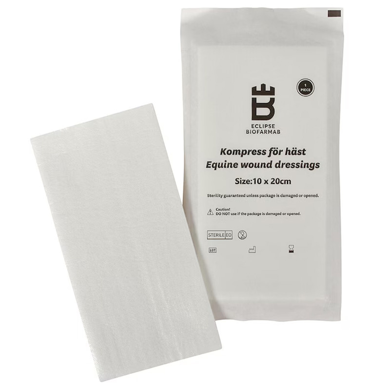 Sterylne kompresy dla koni 5 szt. Białe 10x20 cm
