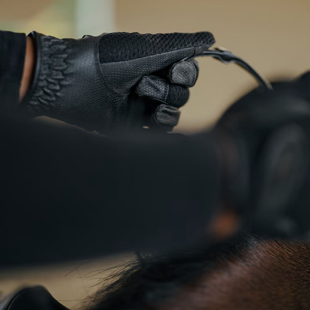 Rękawiczki jeździeckie HS Air Touch Czarne