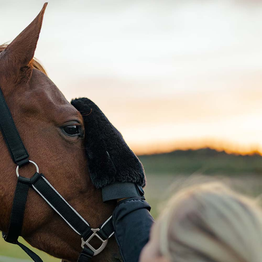 Rękawica groomerska HS Faux Fur Czarna
