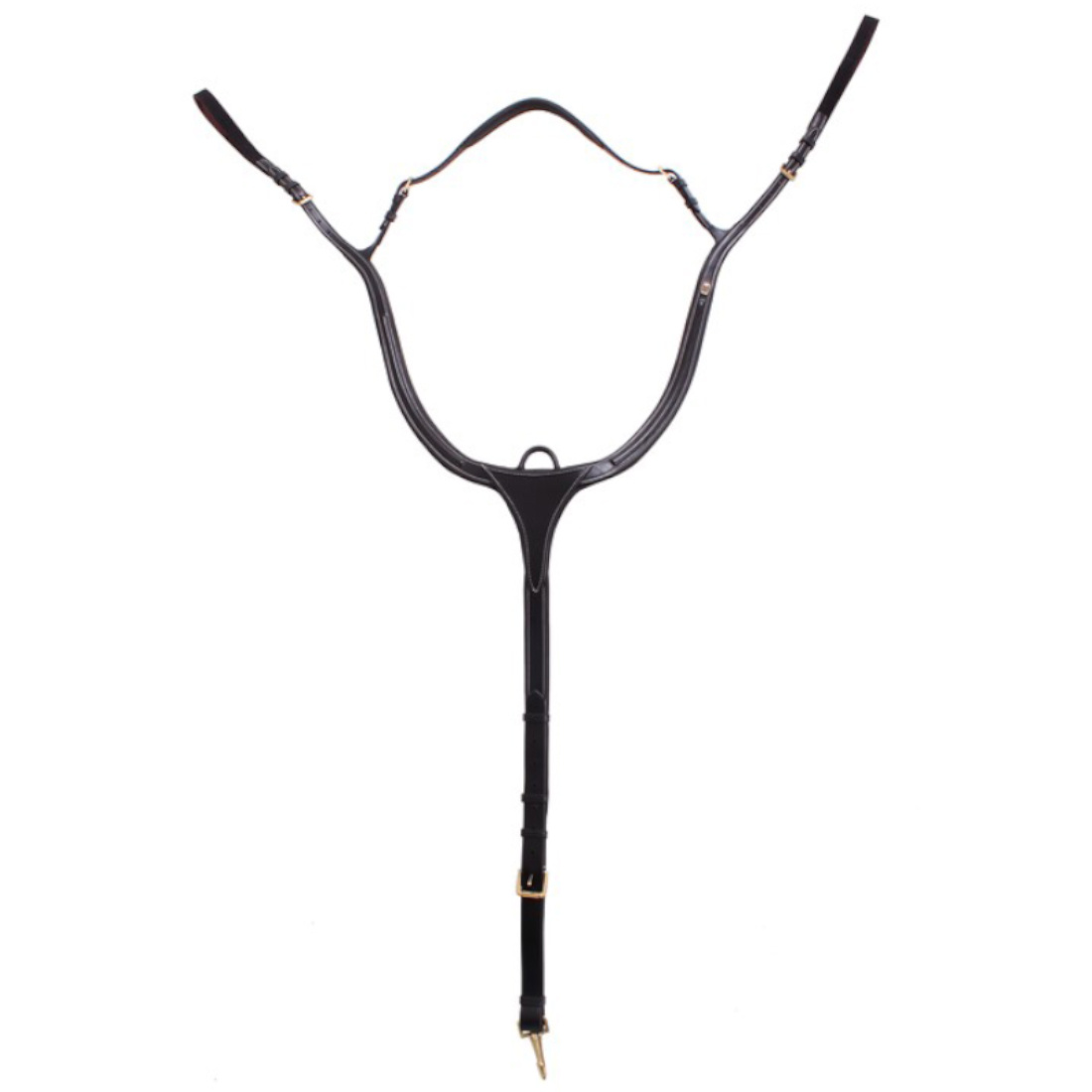 Napierśnik E-Logo Czarny/Mosiężne okucia